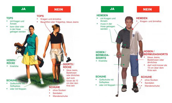 Golfpark Weiherhof rules regeln